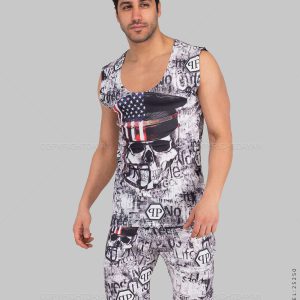 ست رکابی شلوارک مردانه Philipp Plein مدل 25250