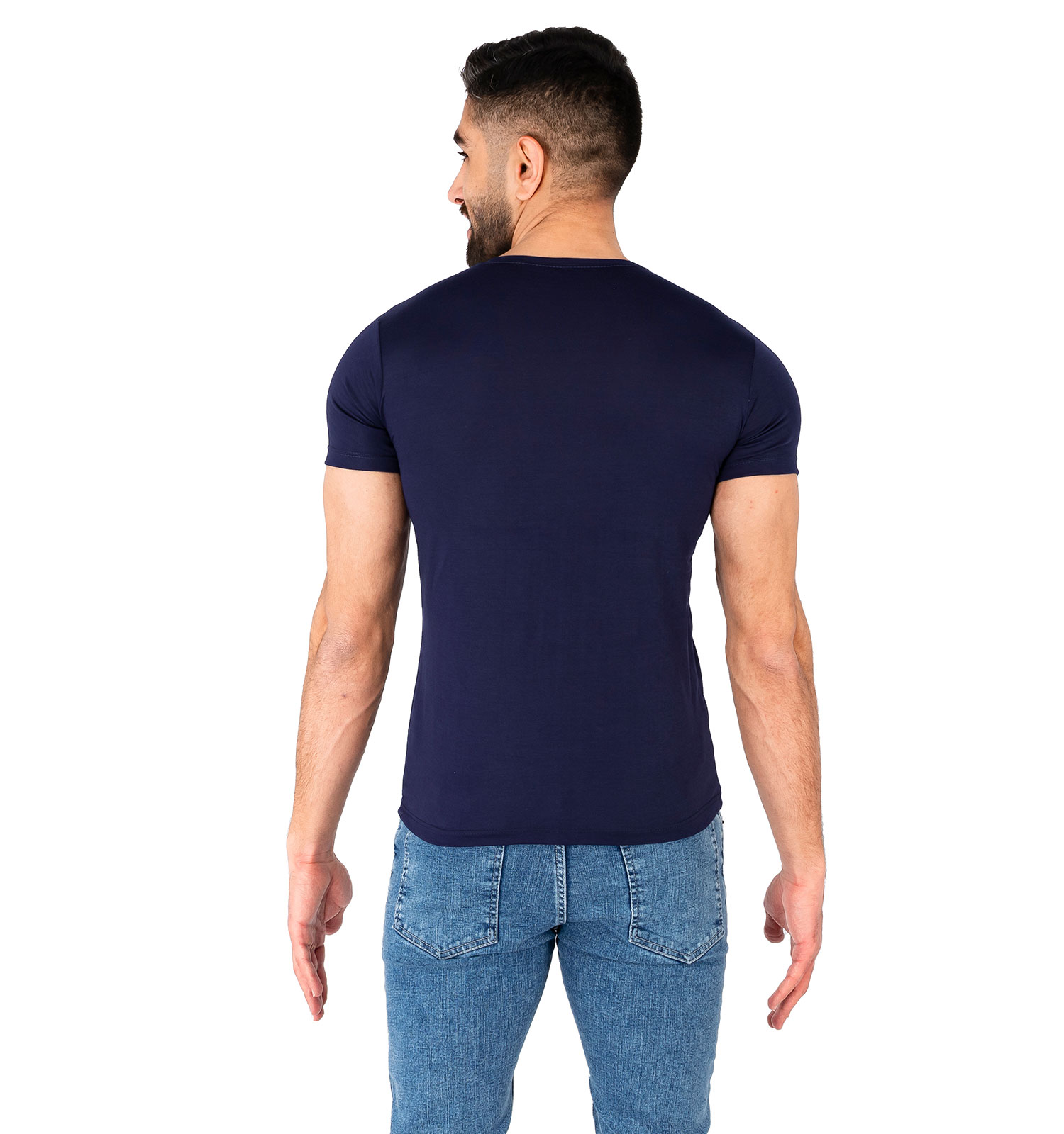 تیشرت Esprit یقه گرد مردانه سرمه ای ساده مدل 43738