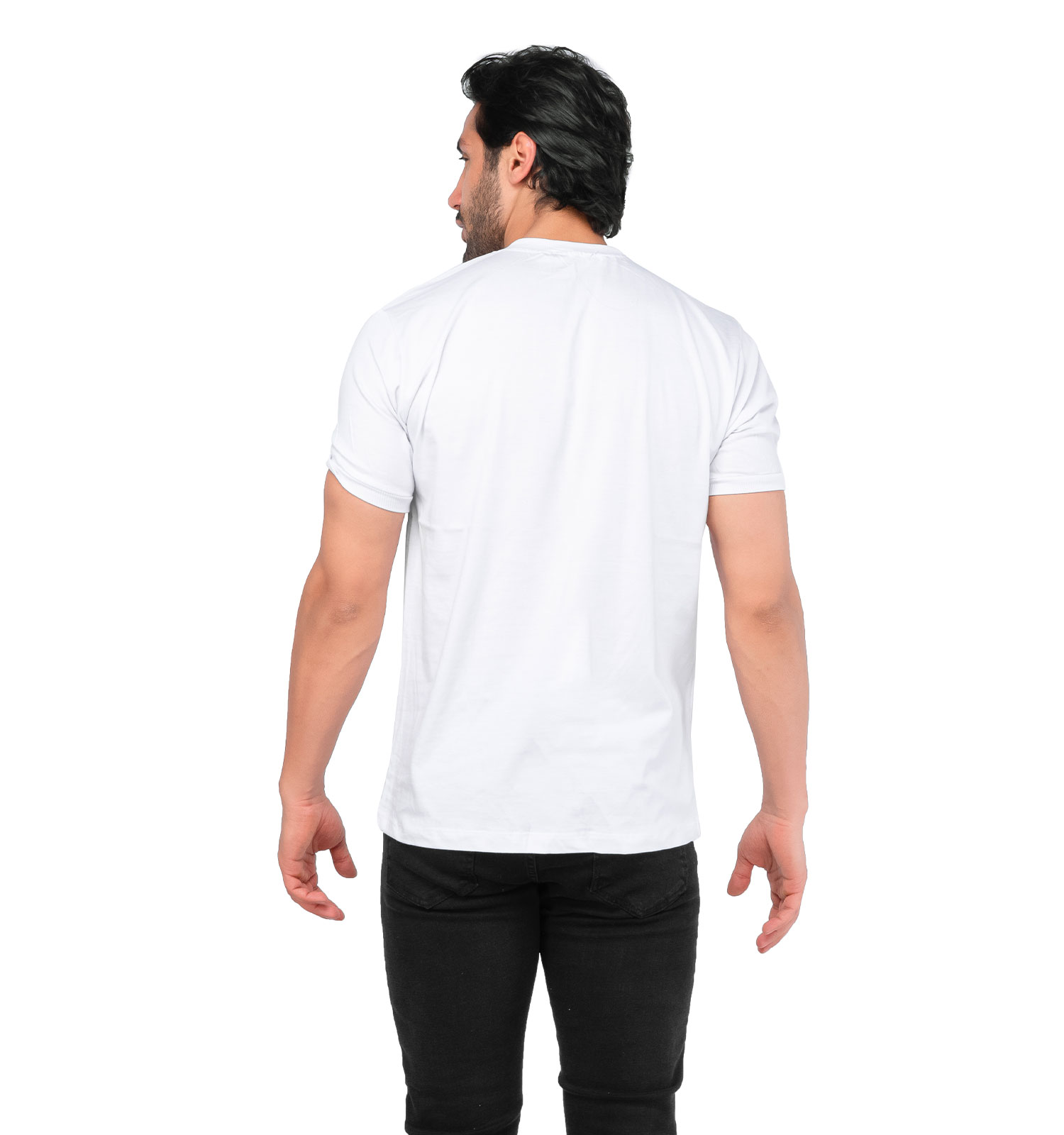 تیشرت Nike یقه گرد مردانه سفید پنبه ساده مدل 44804