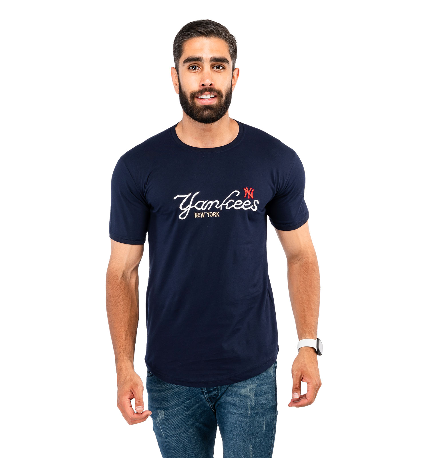 تیشرت مردانه یقه گرد New York مدل 38206