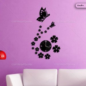پکیج ساعت دیواری بهار+آباژور love flower