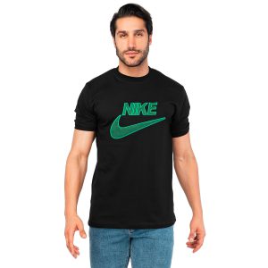 تیشرت Nike یقه گرد مردانه مشکی پنبه ساده مدل 44725
