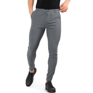 شلوار کتان پاکتی مردانه طوسی اسپرت Rayan مدل 41170