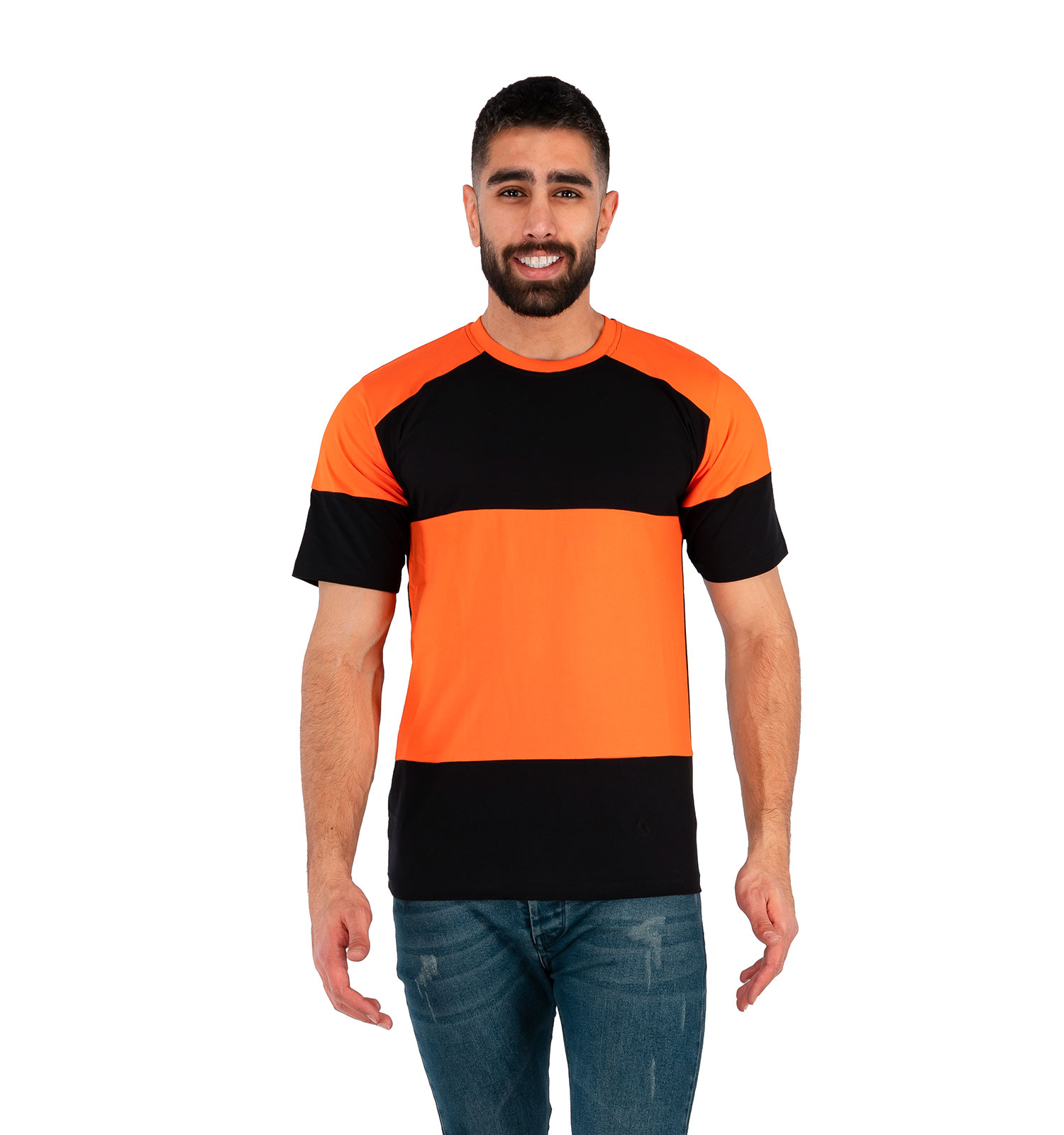 تیشرت یقه گرد مردانه مشکی ساده مدل 42738
