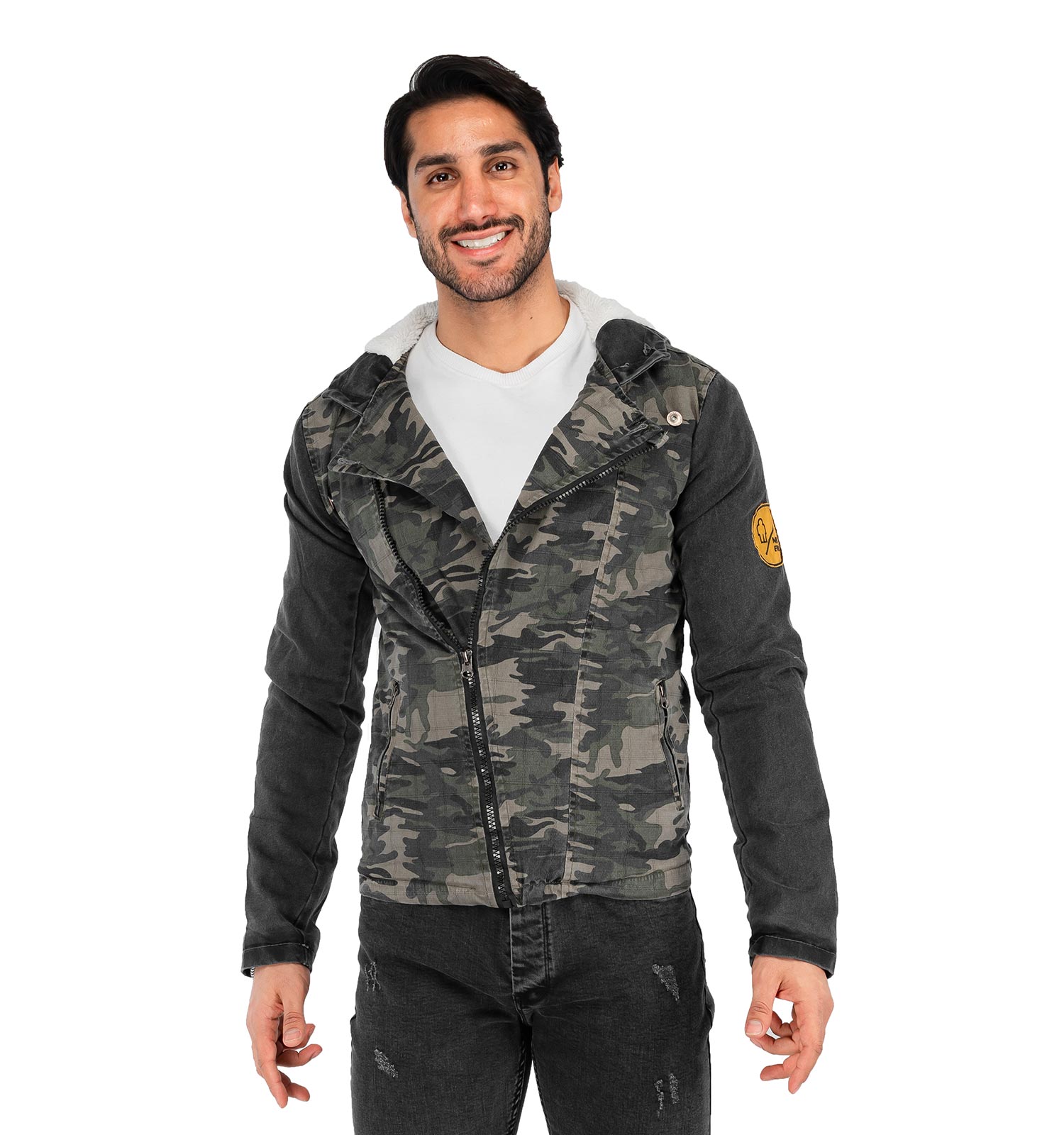 کاپشن کتان مردانه چریکی Stark مدل 40647