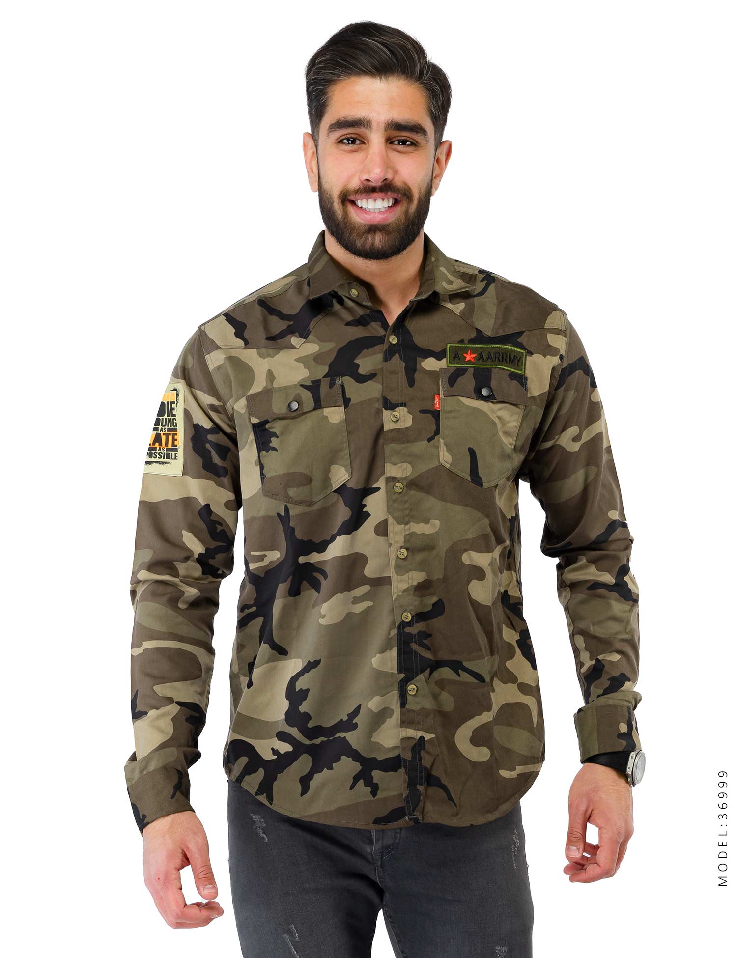 پیراهن مردانه چریکی Rayan مدل 36999