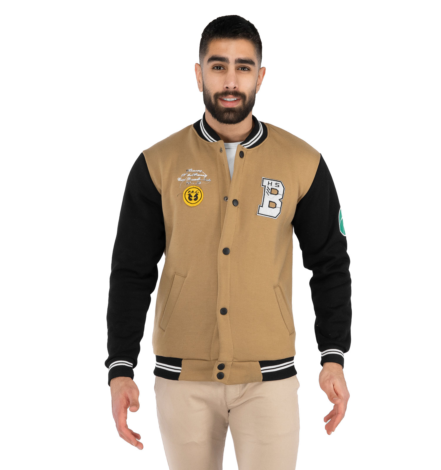 سویشرت بیسبالی مردانه یقه گرد مدل 42677