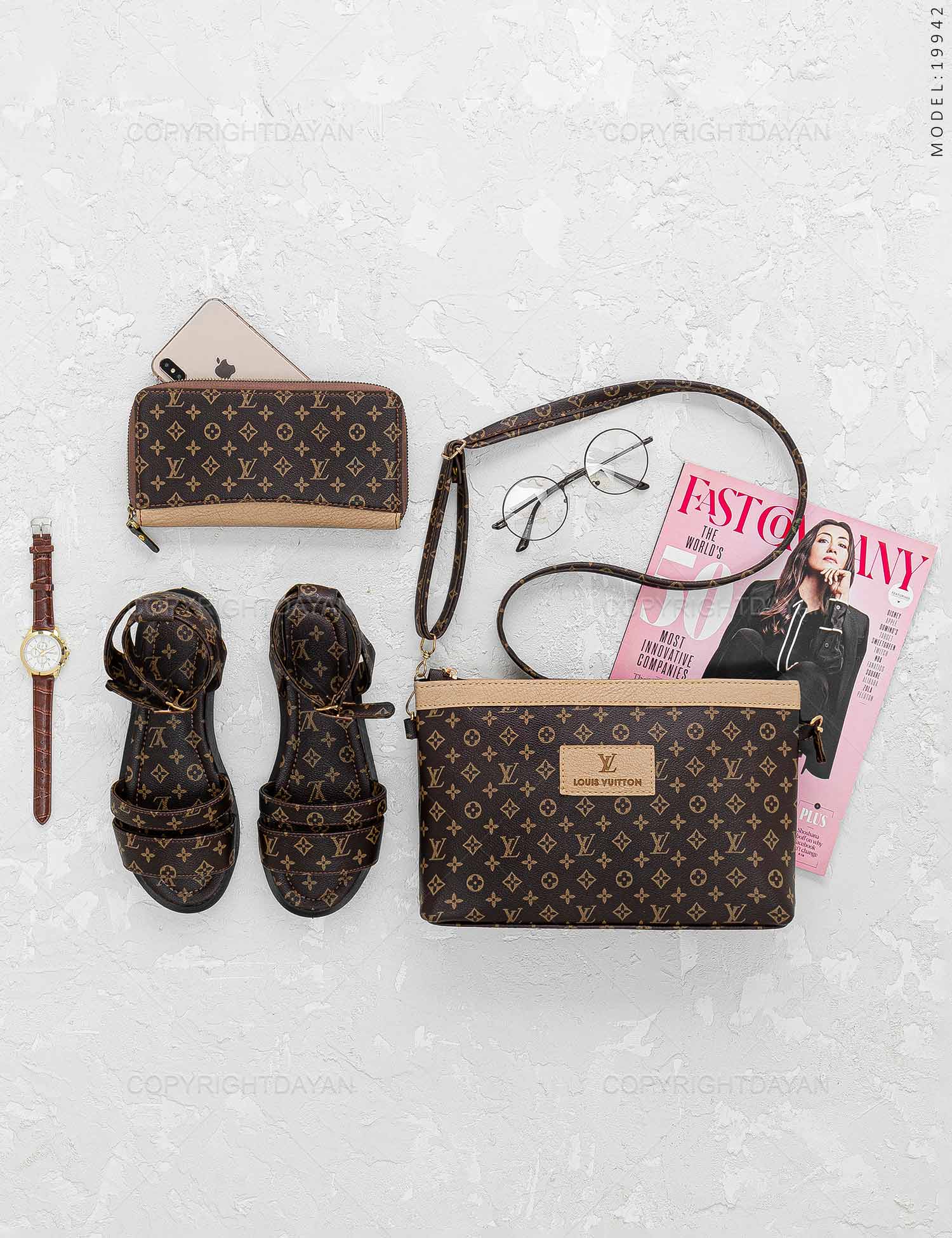 ست سه تیکه زنانه Louis Vuitton مدل 19942