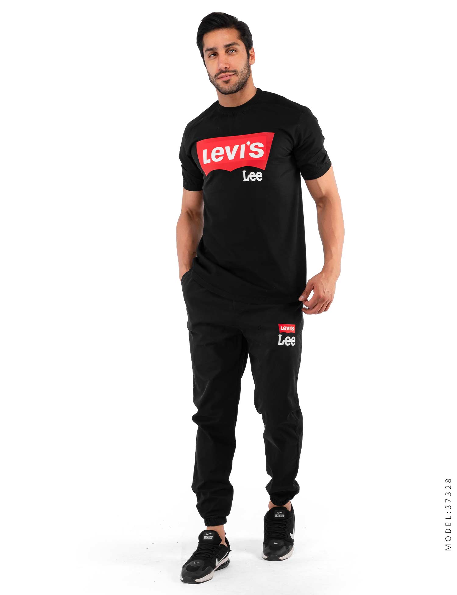 ست تیشرت شلوار اسپرت لی Levi ‘ s مدل 37328