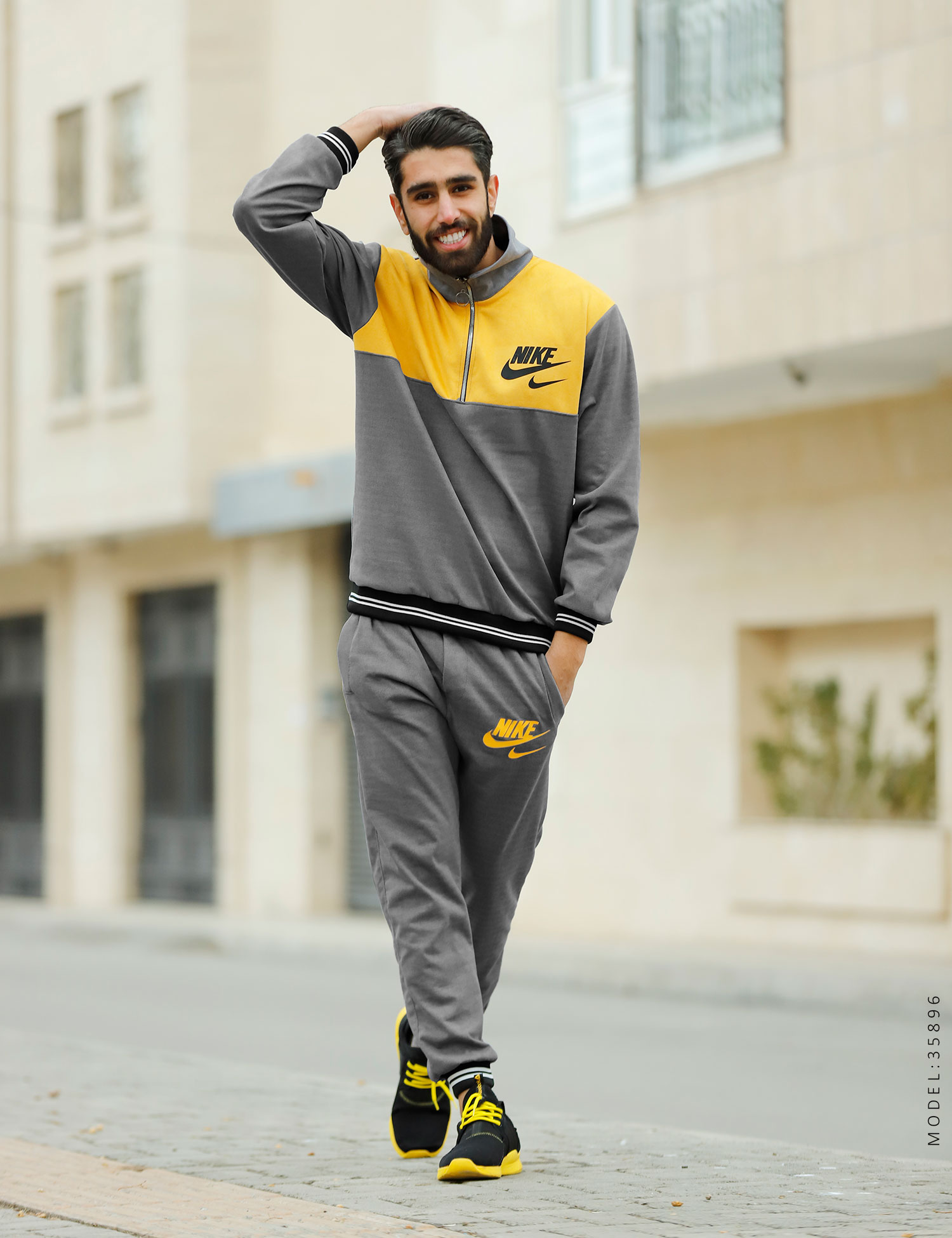 ست سویشرت نیم زیپ شلوار اسپرت Nike مدل 35896