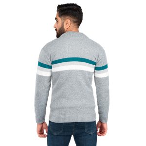 ژاکت بافت مردانه زیپ دار یقه ایستاده Rayan مدل 39807