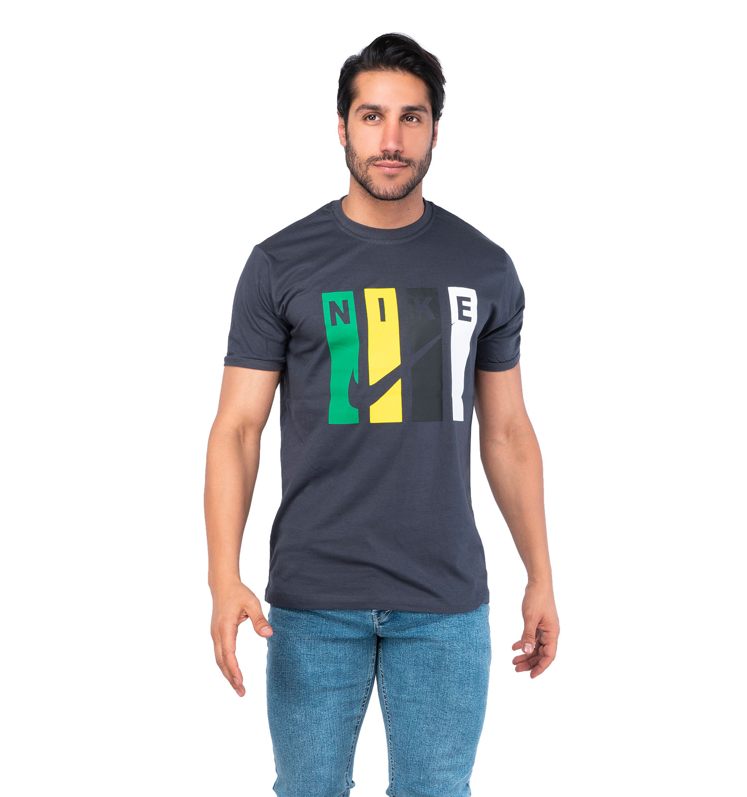 تیشرت Nike یقه گرد مردانه پنبه ساده مدل 44802