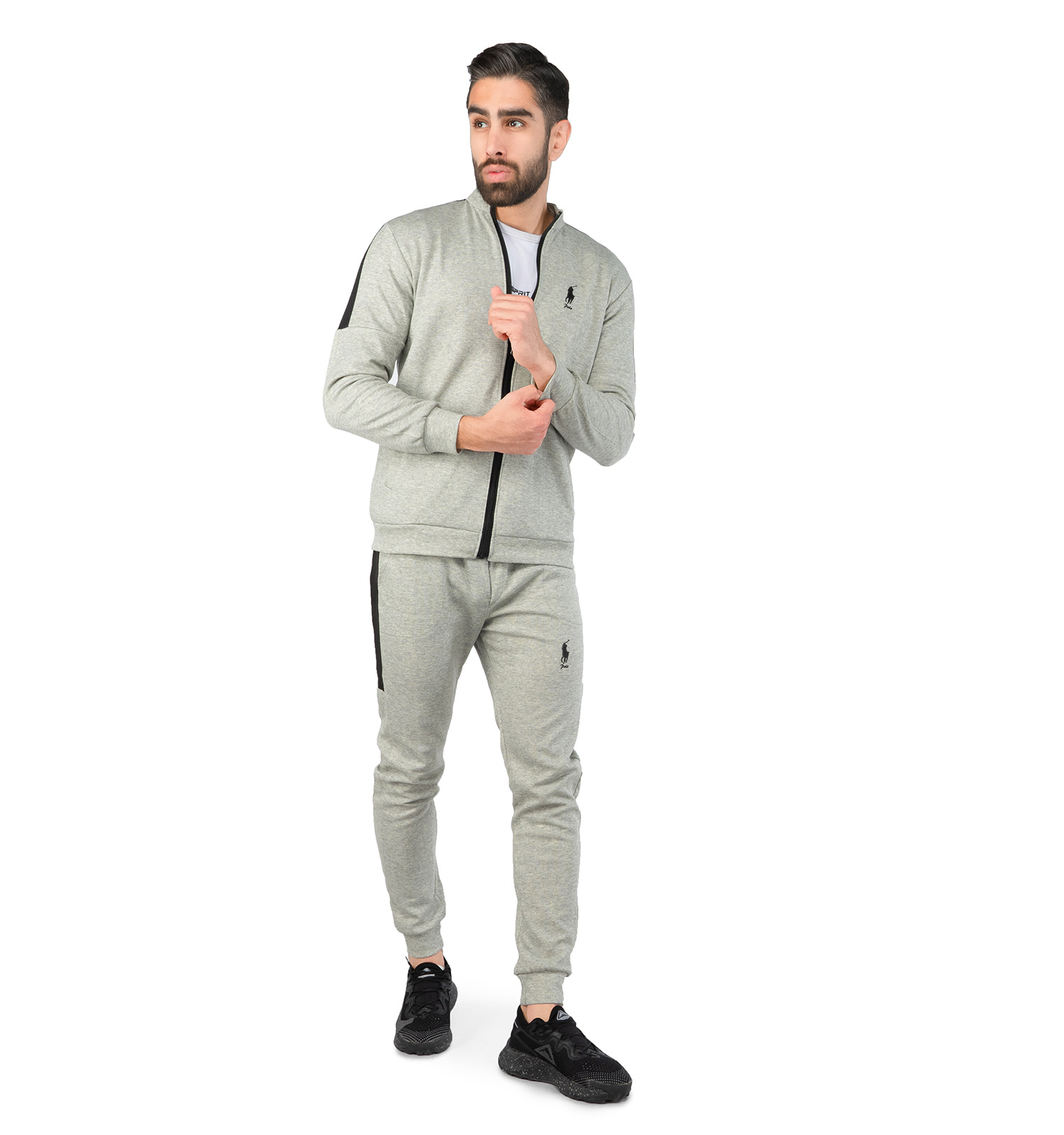 ست سویشرت شلوار مردانه آستین بلند Polo ساده یقه ایستاده مدل 44390