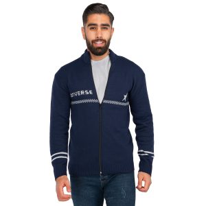 ژاکت بافت مردانه زیپ دار یقه ایستاده Carlo مدل 40162