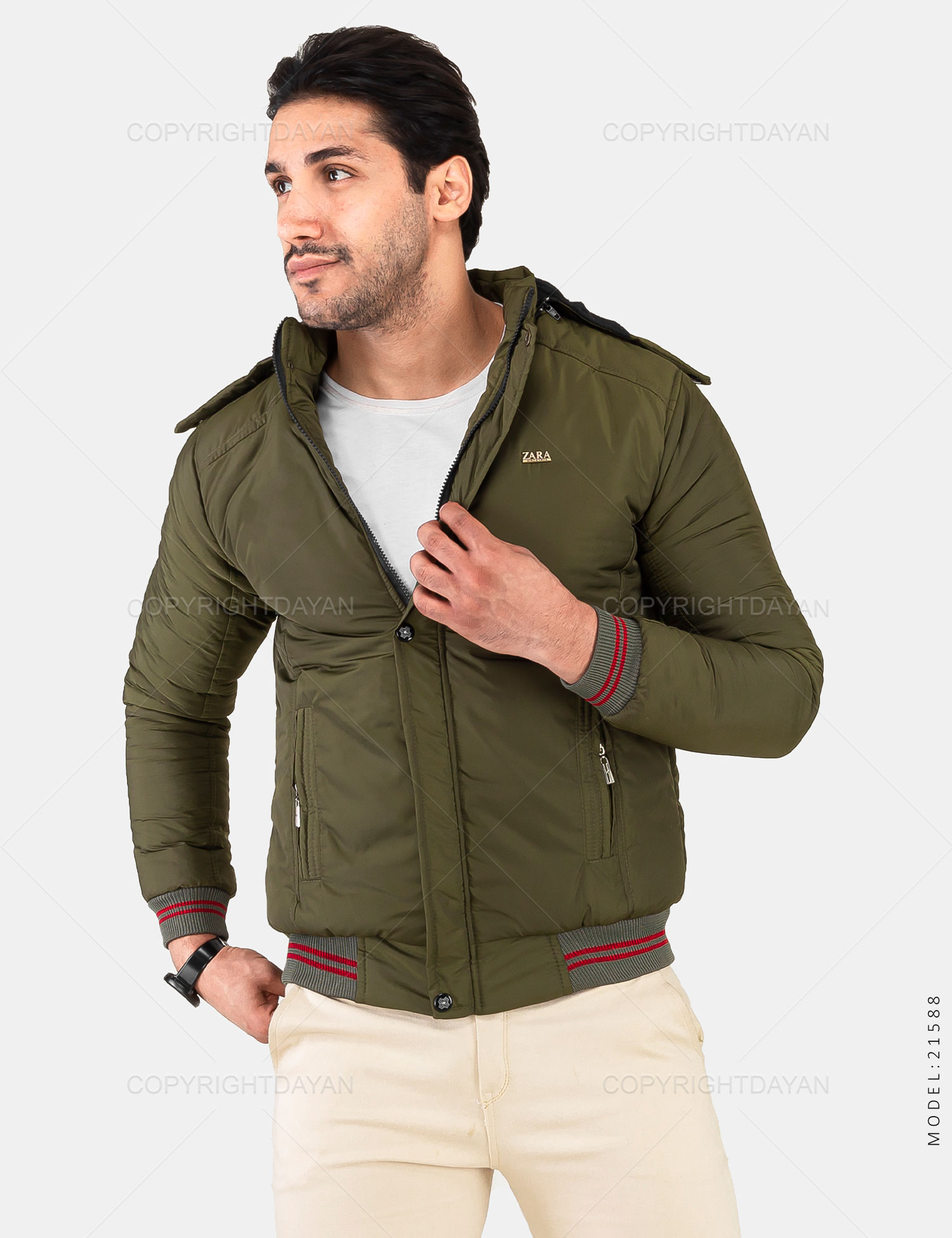 کاپشن خلبانی مردانه Zara مدل 21588