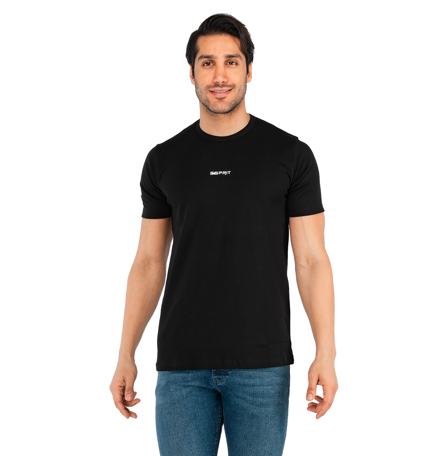 تیشرت Esprit یقه گرد مردانه مشکی ساده مدل 42220