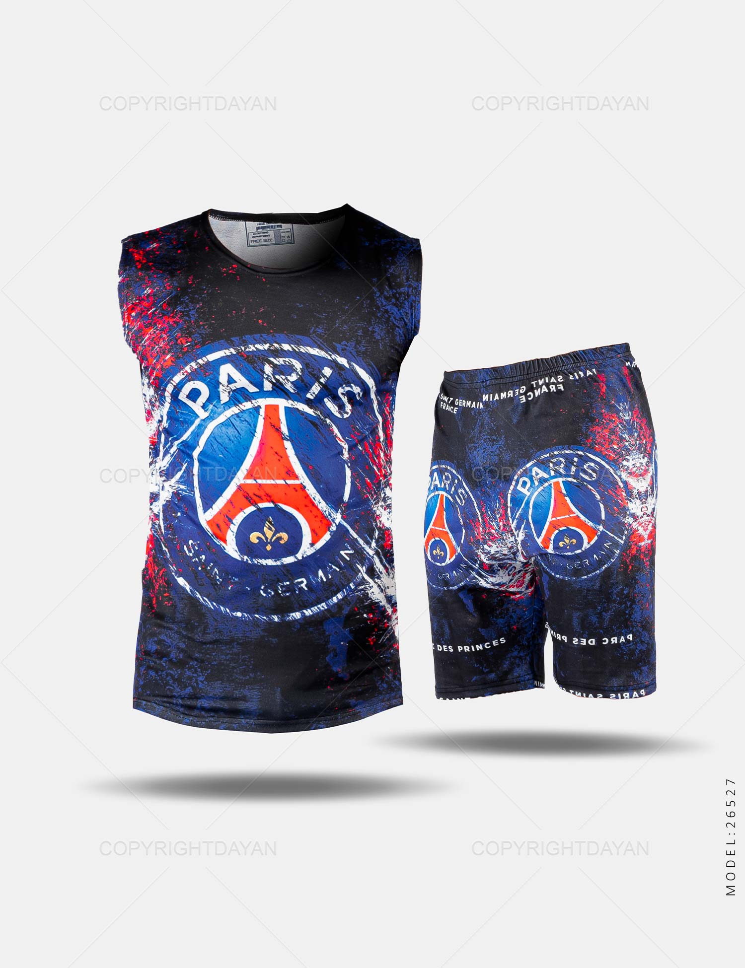 ست رکابی شلوارک مردانه Paris مدل 26527