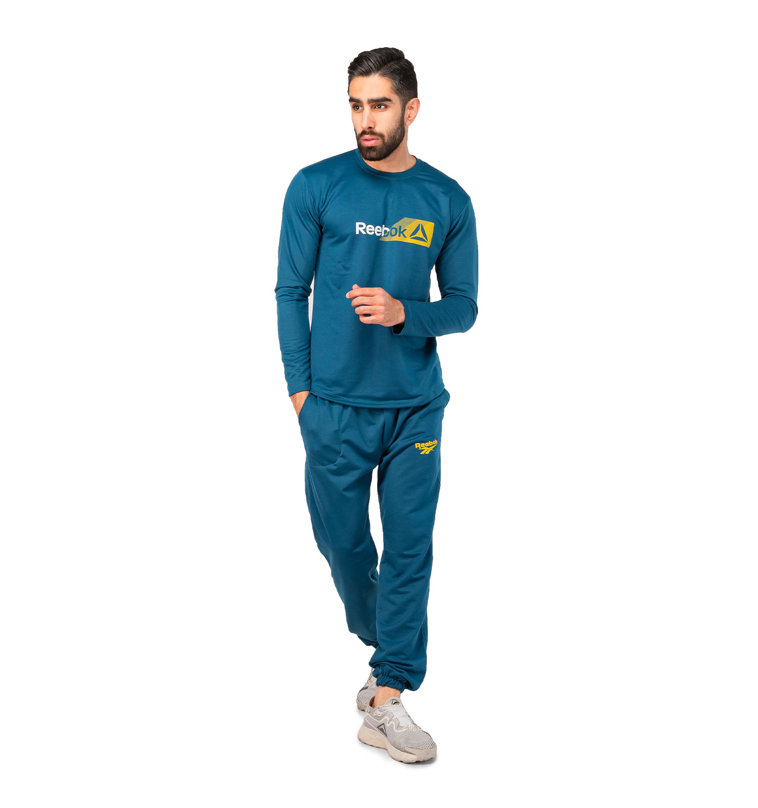 ست بلوز شلوار مردانه Reebok یقه گرد مدل 44740