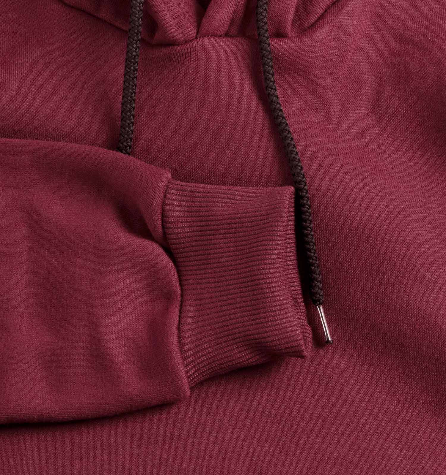 هودی مردانه کلاهدار زرشکی Polo مدل 40828