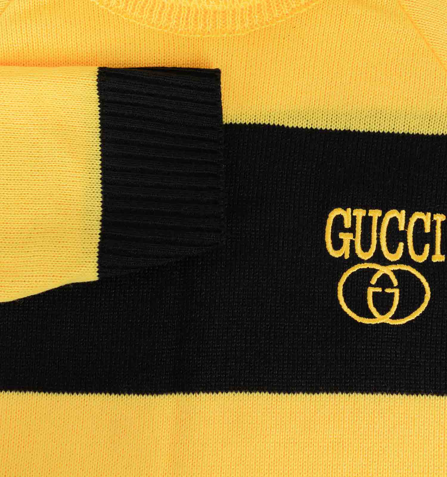 بافت مردانه یقه اسکی فری سایز راه راه GUCCI مدل 40277