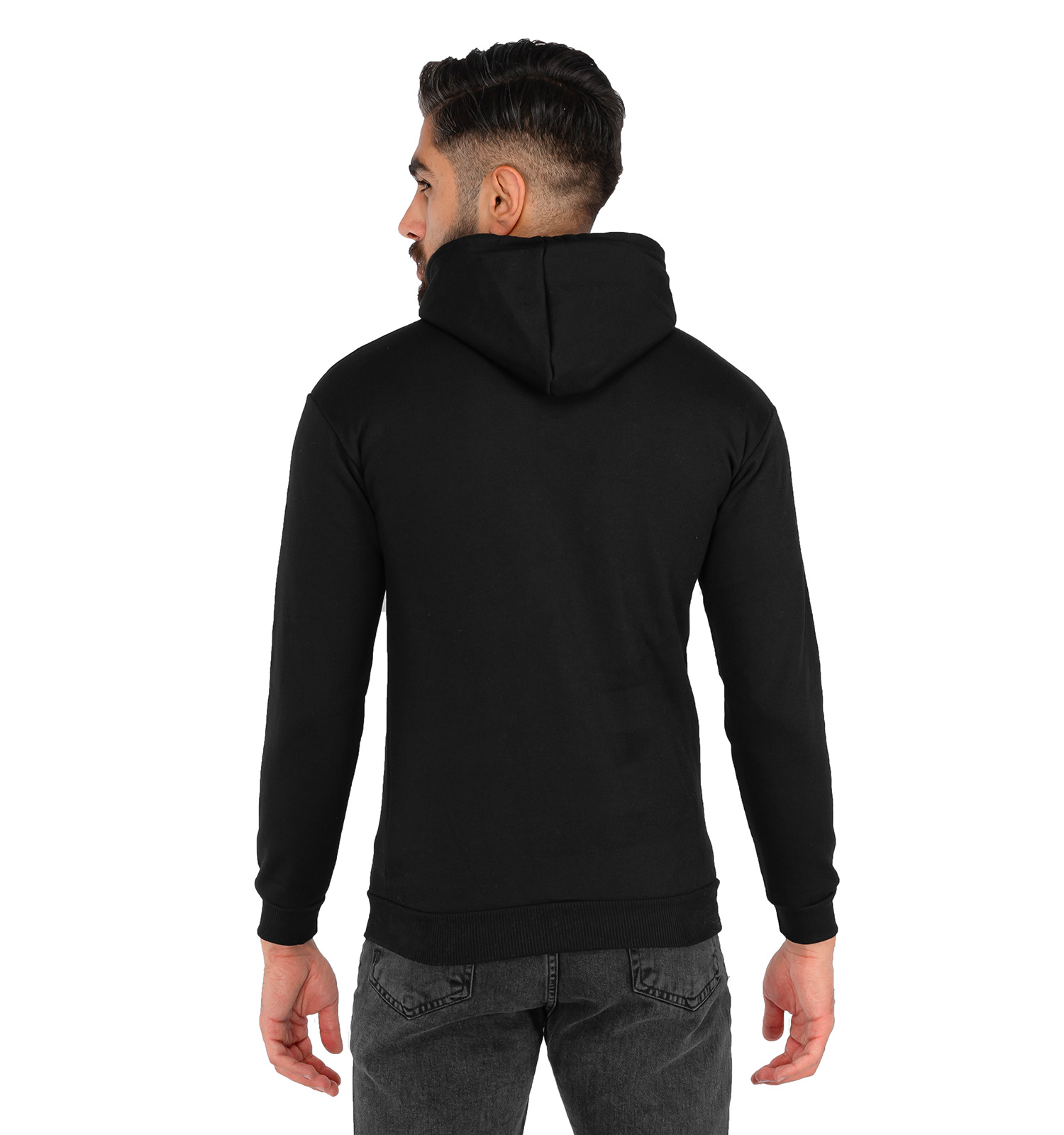 هودی مردانه کلاهدار مشکی Polo مدل 40826