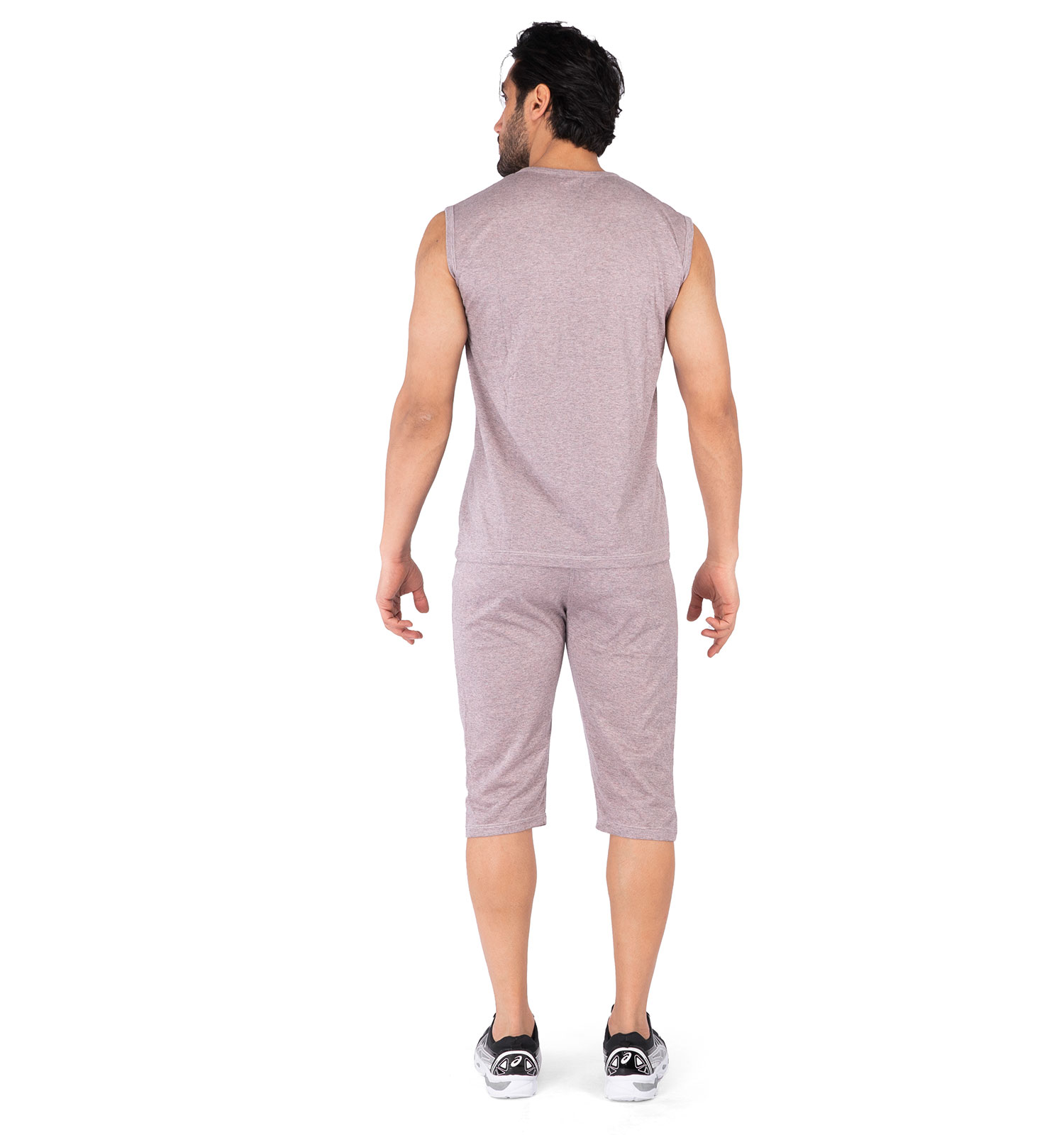 ست رکابی شلوارک مردانه آستین حلقه ای Reebok ساده یقه گرد مدل 43900