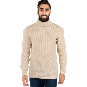 بافت مردانه یقه اسکی ساده Kiyan مدل 40031