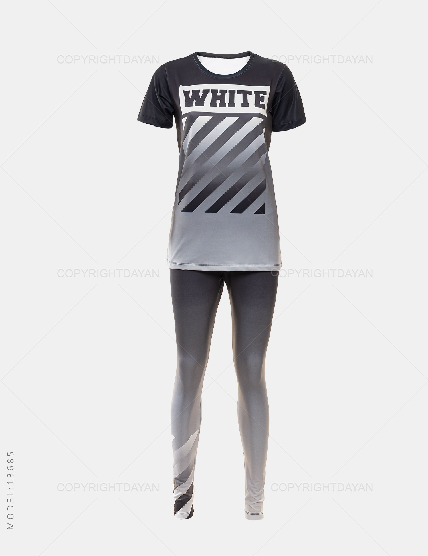 ست تیشرت شلوار زنانه Off – White مدل 13685