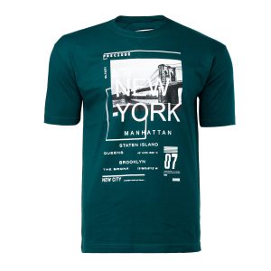 تیشرت New York یقه گرد مردانه پنبه طرحدار مدل 45454