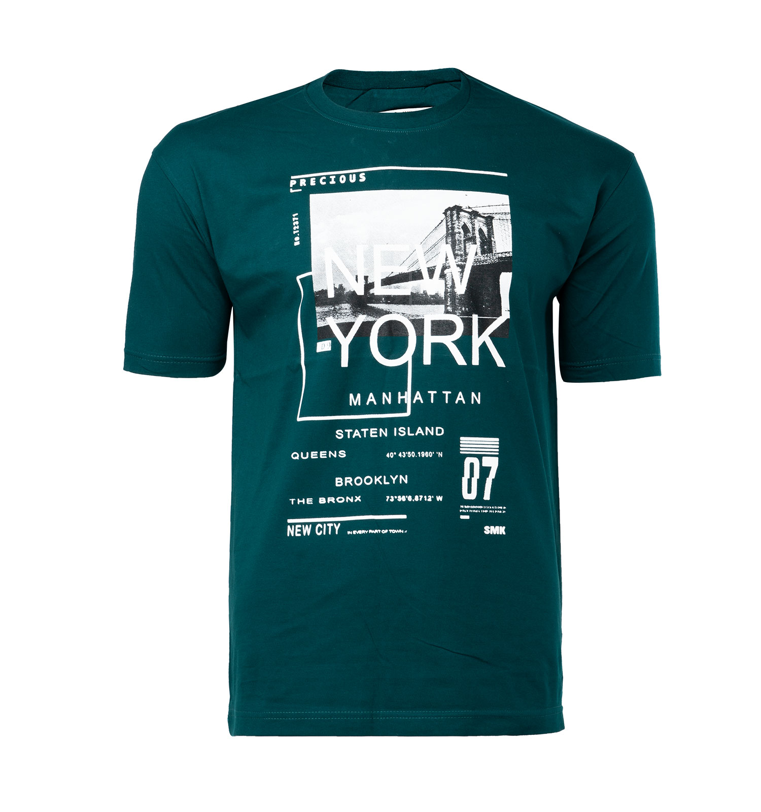 تیشرت New York یقه گرد مردانه پنبه طرحدار مدل 45454