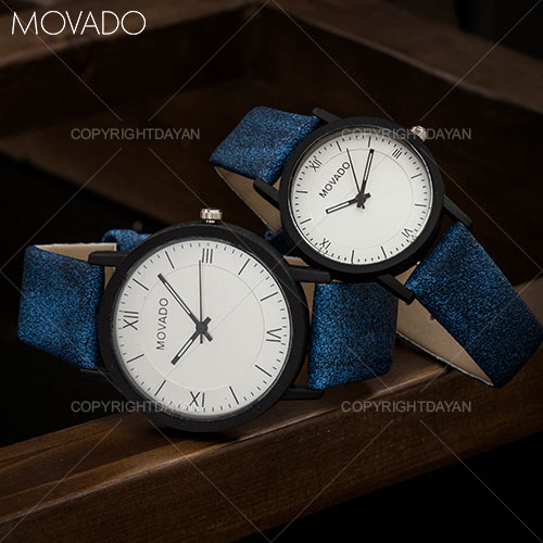 ست ساعت مردانه زنانه Movado مدل Dolna (آبی)