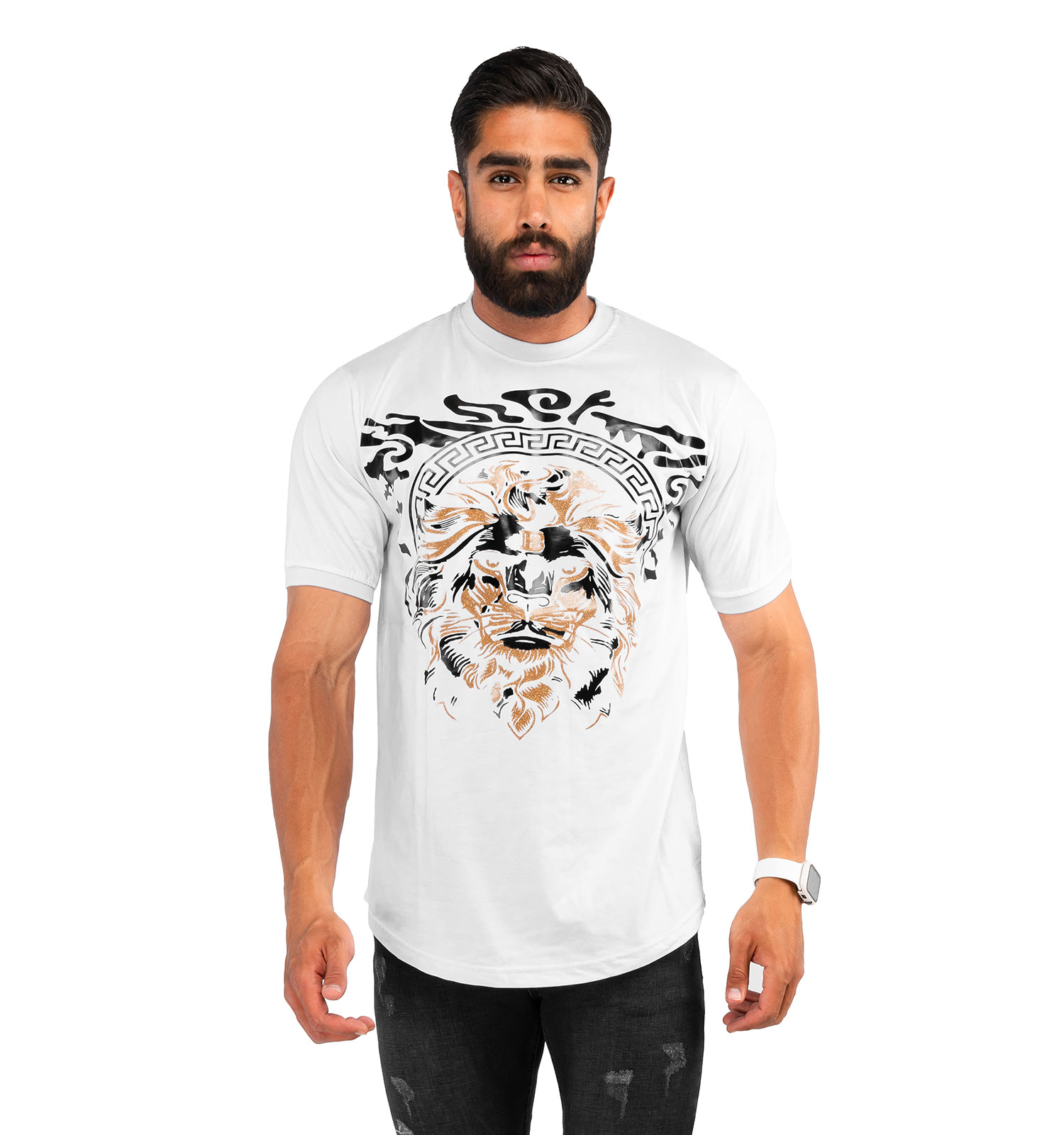 تیشرت مردانه چاپی یقه گرد Versace مدل 38612