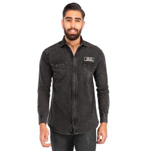پیراهن اسپرت مردانه آستین بلند لی ساده Vans مدل 40105