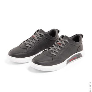 کفش روزمره مردانه Skechers چرم مصنوعی ببند دار طوسی تیره مدل 41632