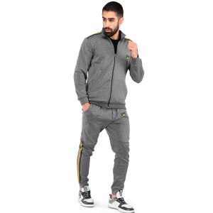 ست سویشرت شلوار مردانه آستین بلند طوسی Cat مدل 42331