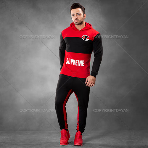 ست سویشرت شلوار مردانه Supreme مدل Forez