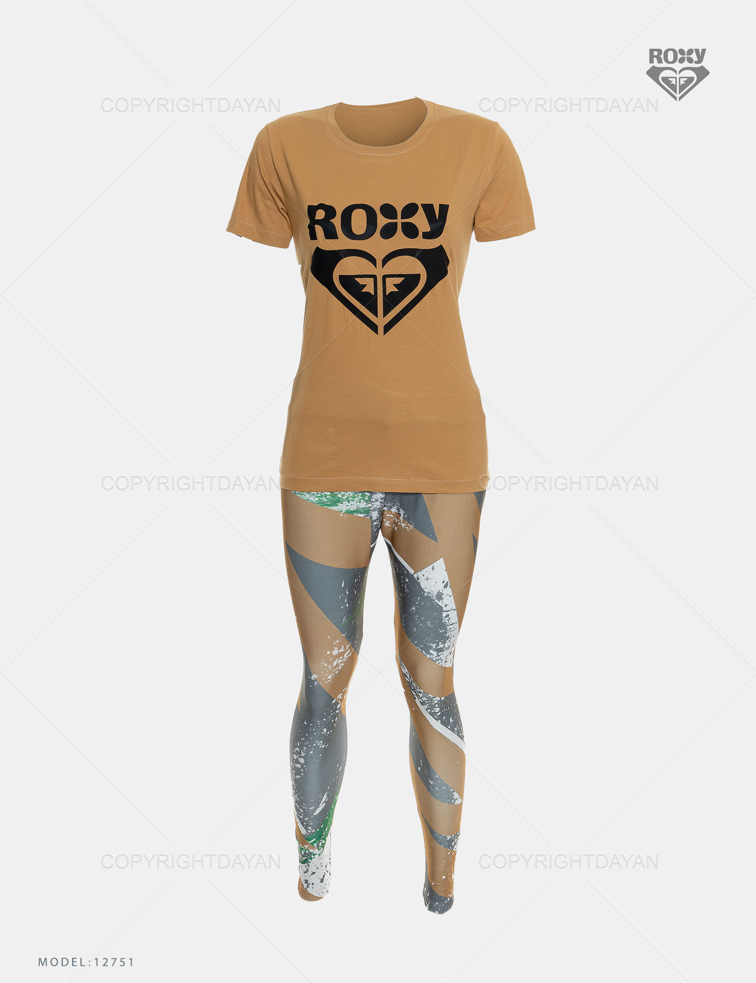 ست تیشرت شلوار زنانه Roxy مدل 12751