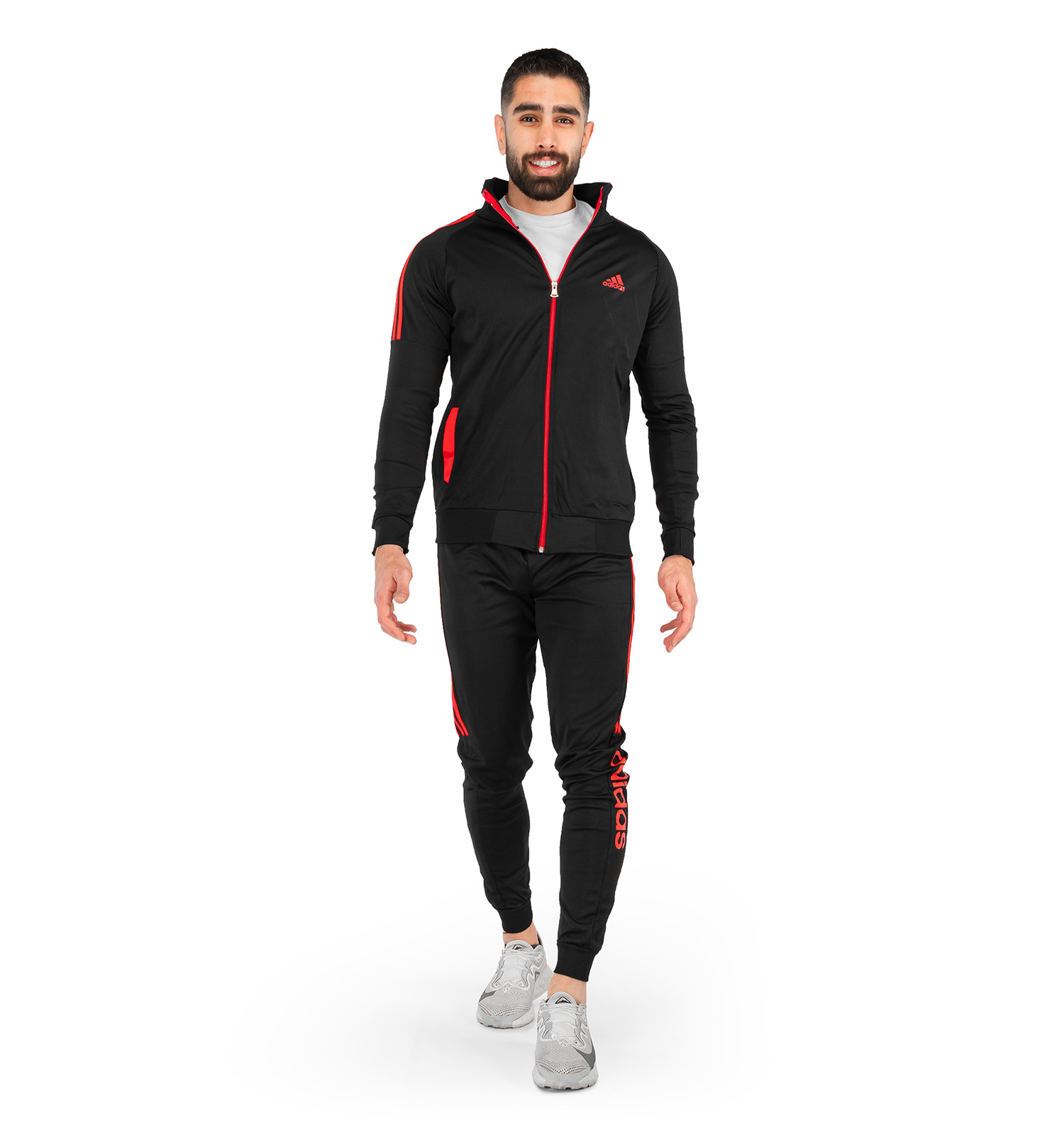 ست سویشرت شلوار مردانه آستین بلند مشکی Adidas مدل 42146