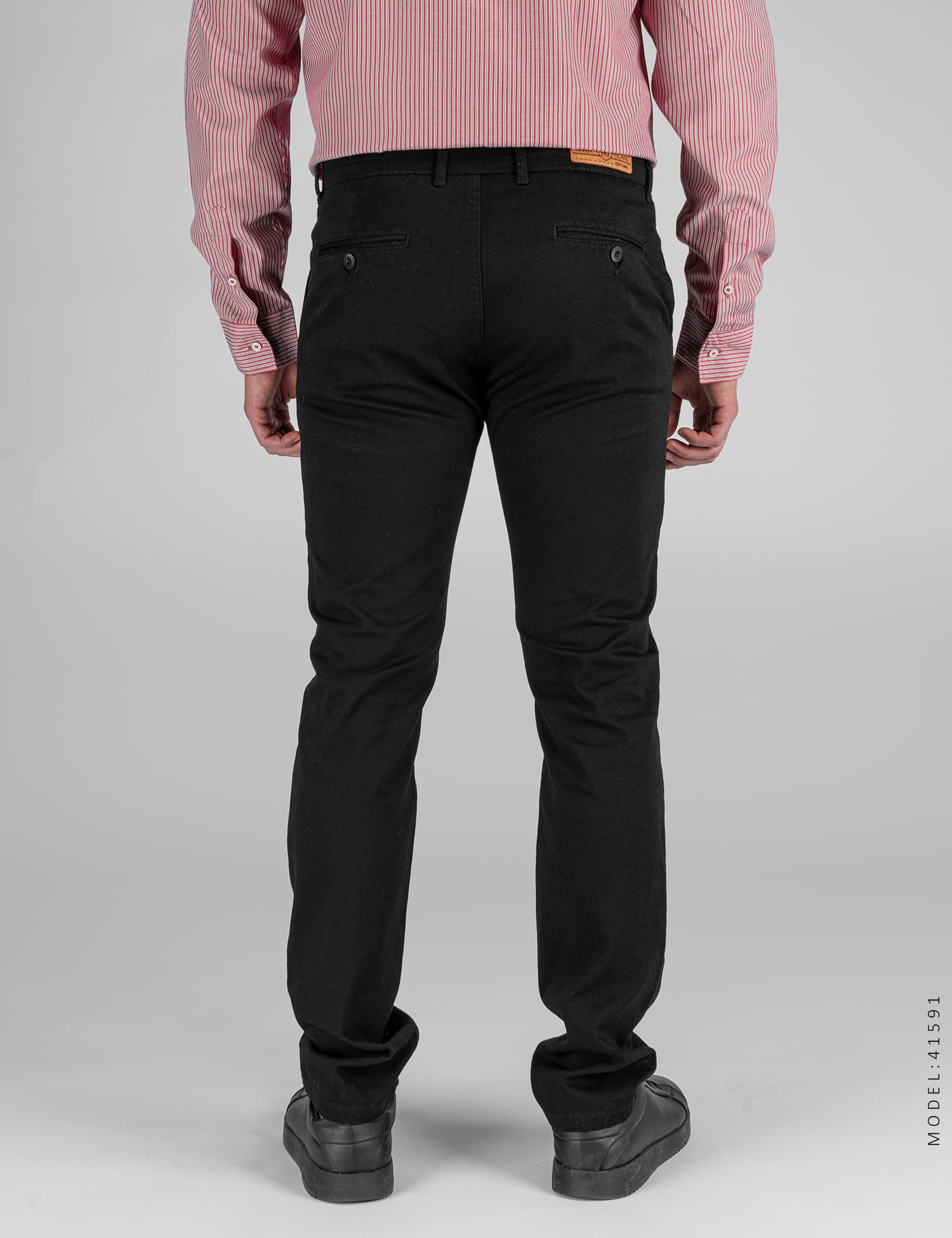 شلوار کتان راسته مردانه مشکی اسپرت Rayan مدل 41591