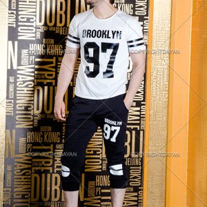 ست تیشرت شلوارک Brooklyn کفش Maksim (مشکی)