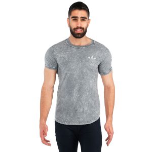 تیشرت Adidas یقه گرد مردانه طوسی مدل 42999