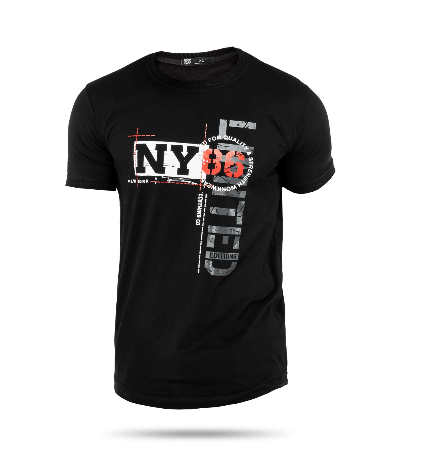 تیشرت آستین یقه کش بافت New York مدل 36492