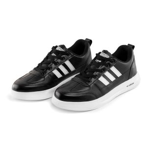 کفش اسپرت Adidas مردانه مشکی بندی چرم مصنوعی مدل 41457