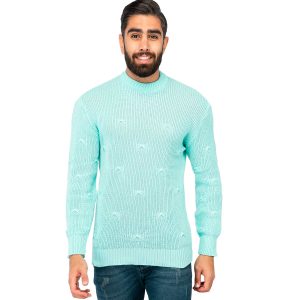 بافت مردانه یقه گرد طرحدار Zima مدل 40014