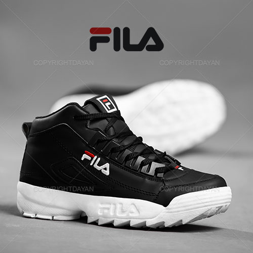 کفش ساقدار زنانه Fila مدل F 1309 (مشکی سفید)