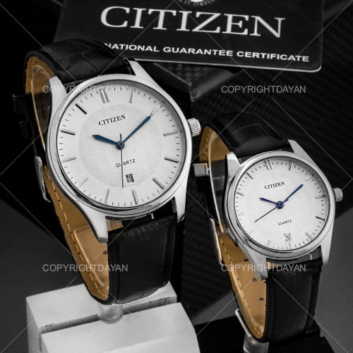 ست ساعت مردانه زنانه Citizen مدل Deblin (سفید)