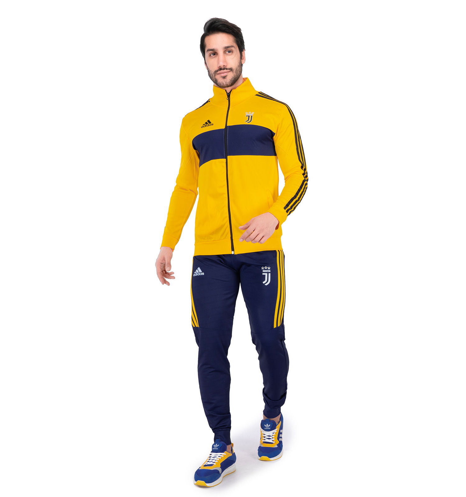 ست سویشرت شلوار مردانه آستین بلند Adidas ساده یقه ایستاده مدل 41232