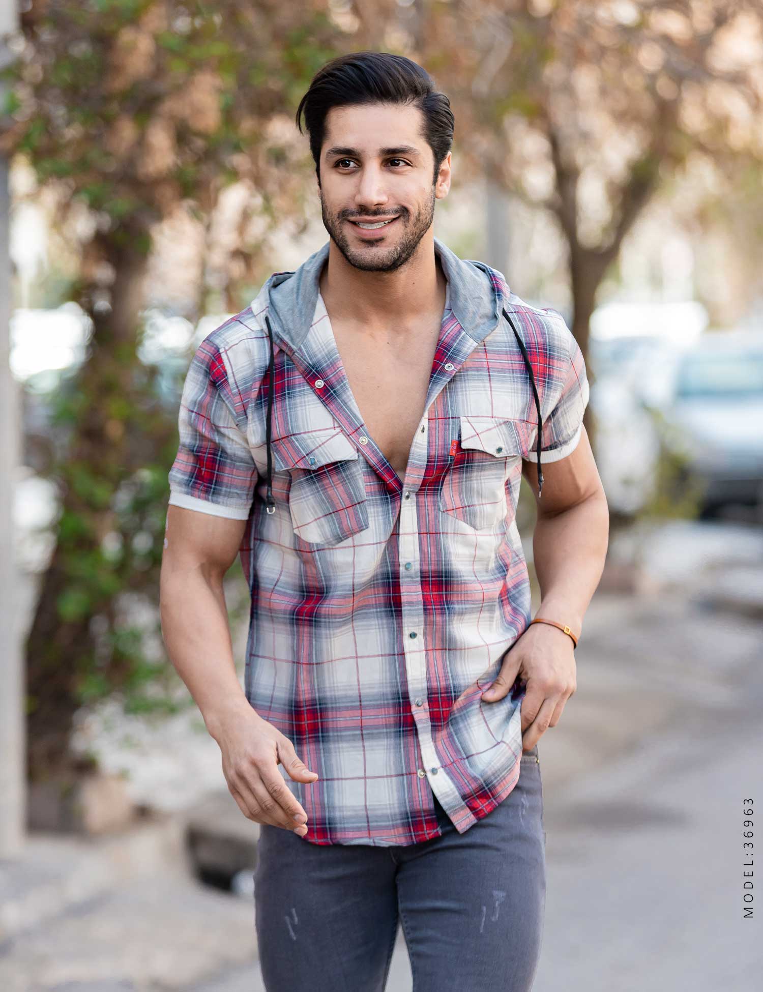 پیراهن مردانه چهارخونه Rayan مدل 36963