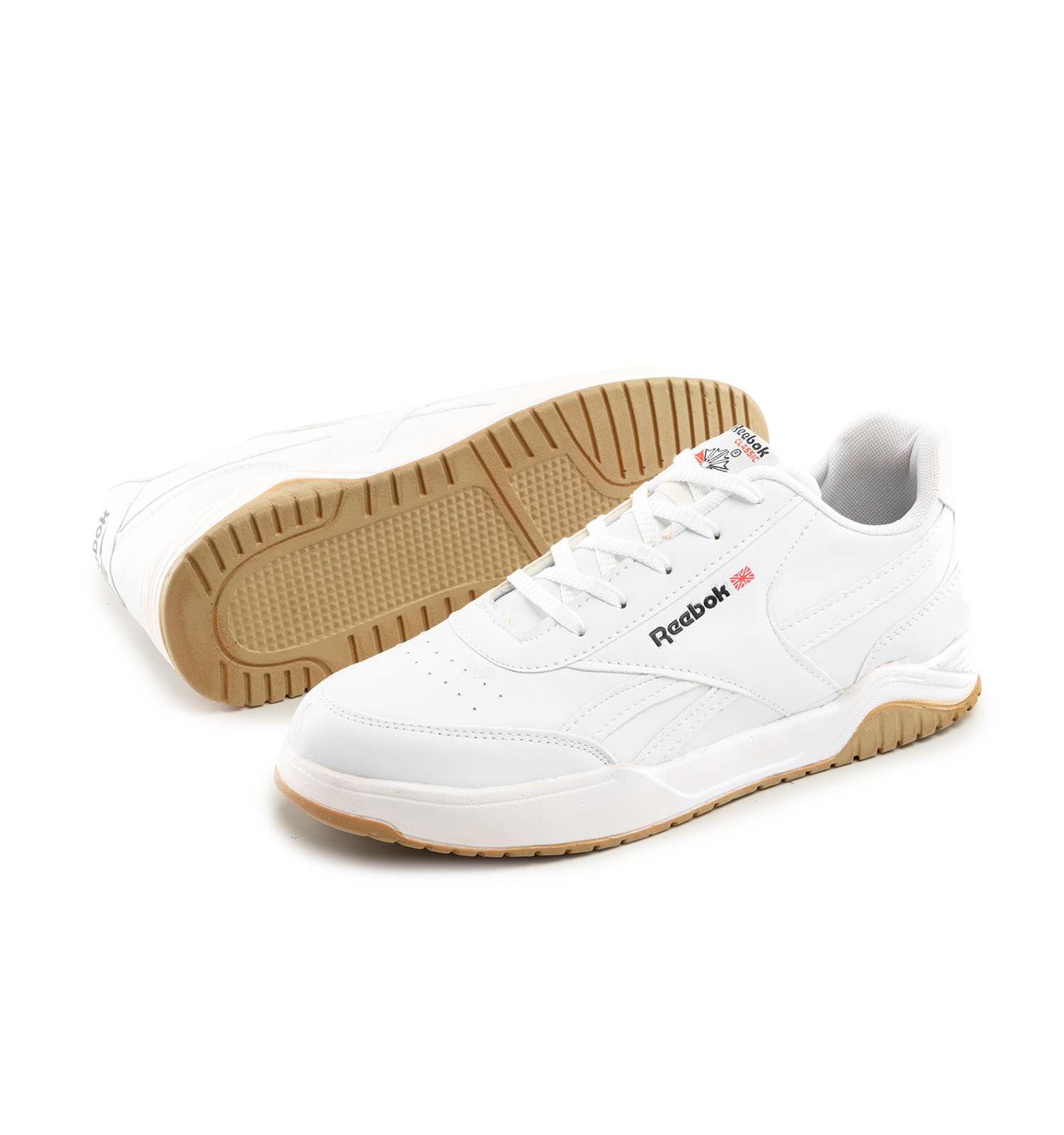 کفش اسپرت Reebok مردانه سفید پیاده روی بندی چرم مصنوعی مدل 40330