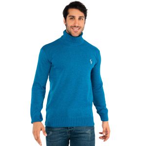 بافت مردانه ساده یقه اسکی Polo مدل 38848